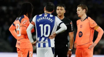 تقييم كارثي.. تقارير فنية تكشف أخطاء حكم مباراة برشلونة وريال سوسيداد